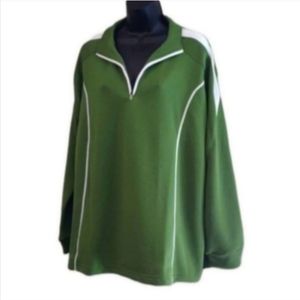 Women's new green Tri-Mountain Performance pullover sweat shirt plus size 2XL